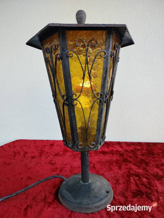 Lampa Latarnia kute żelazo druga połowa XX wieku Kęty