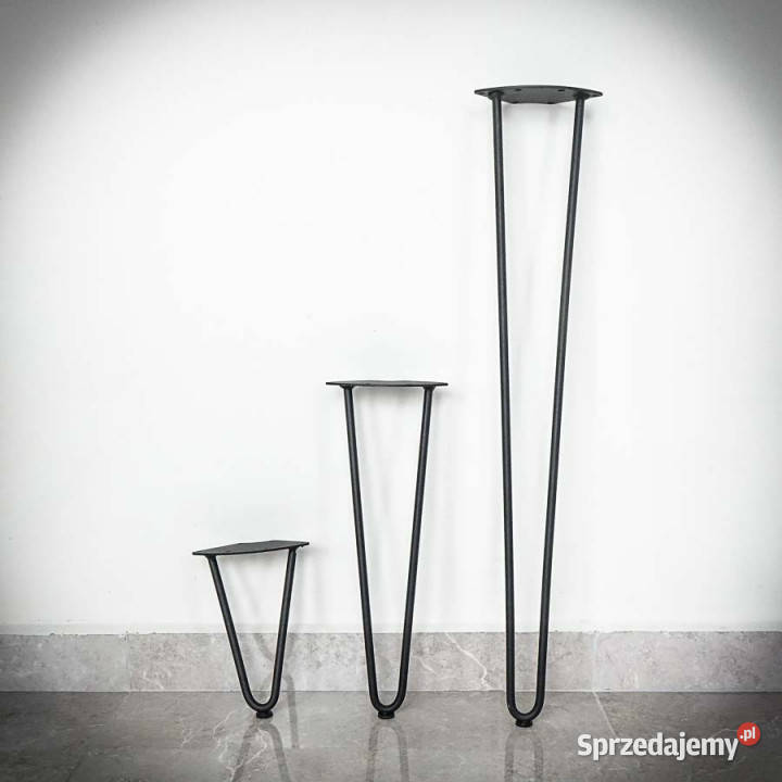 Noga HAIRPIN z pręta podwójna 40 CZARNA Dom i Ogród Chmielnik