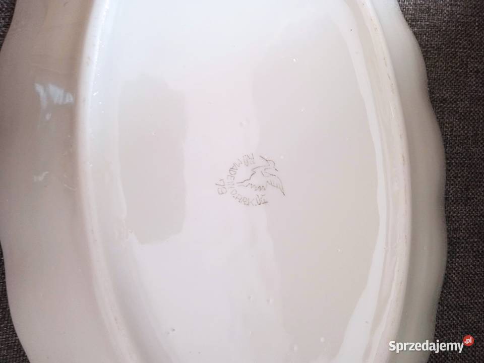 Półmiski sledziowki owalne biały Pabianice