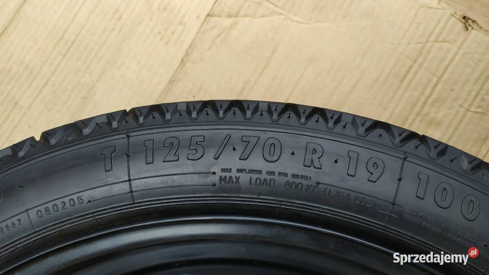 Koło dojazdowe R19 Audi A4 B8 B9 Audi A5 zestaw Koła dojazdowe Miejska Górka