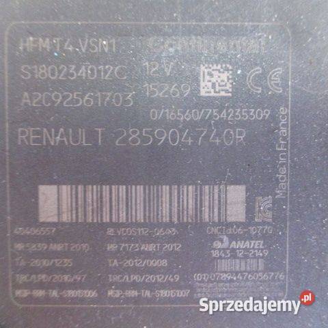 CZYTNIK KART RENAULT CLIO IV 285904740R osobowe Rakoniewice
