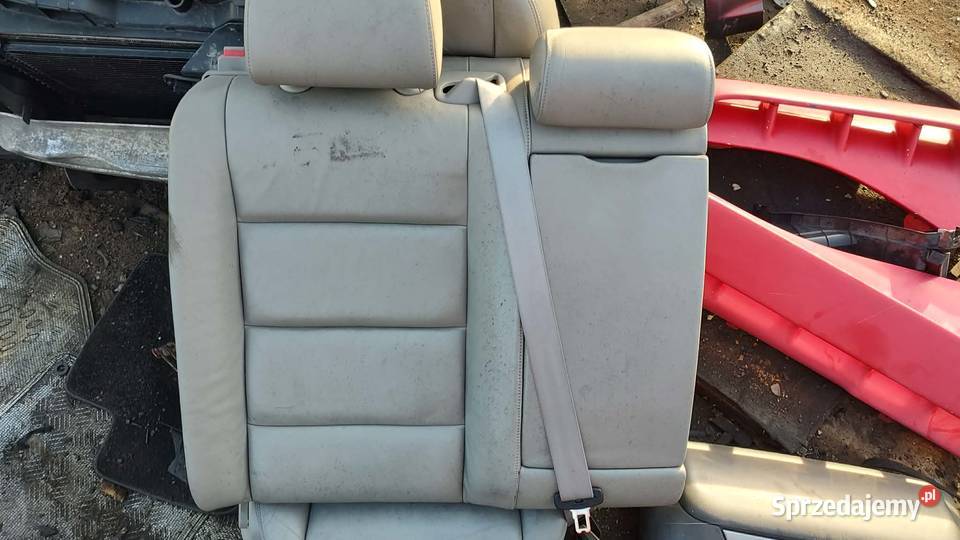 Fotele komplet Audi a6 c6 sedan szara skóra osobowe Książ Wielkopolski