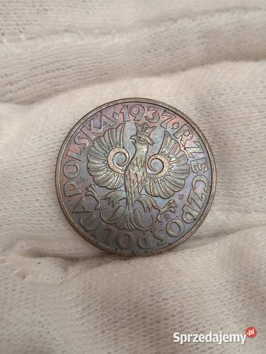 2 RP 2 grosze 1937 kolor BN mazowieckie Łochów