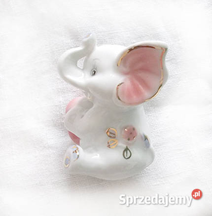 figurka słonia z porcelany porcelanowy słoń Figurki i rzeźby kujawsko-pomorskie Bydgoszcz