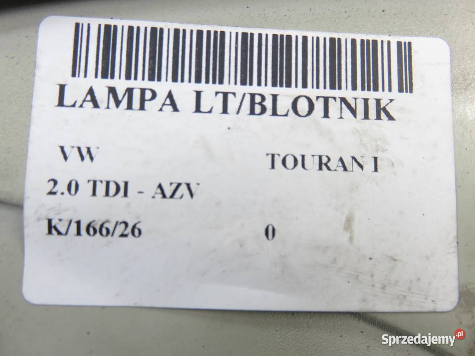 LAMPA LEWA TYLNA VW TOURAN I 1T0945111B Lampy tylne małopolskie