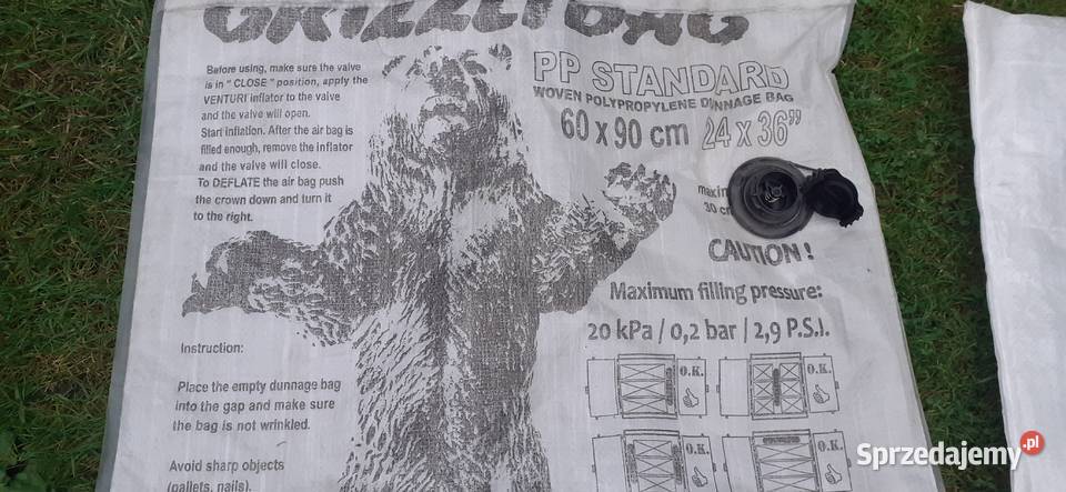 Poduszka powietrzna ładunku przesyłek grizzlybag