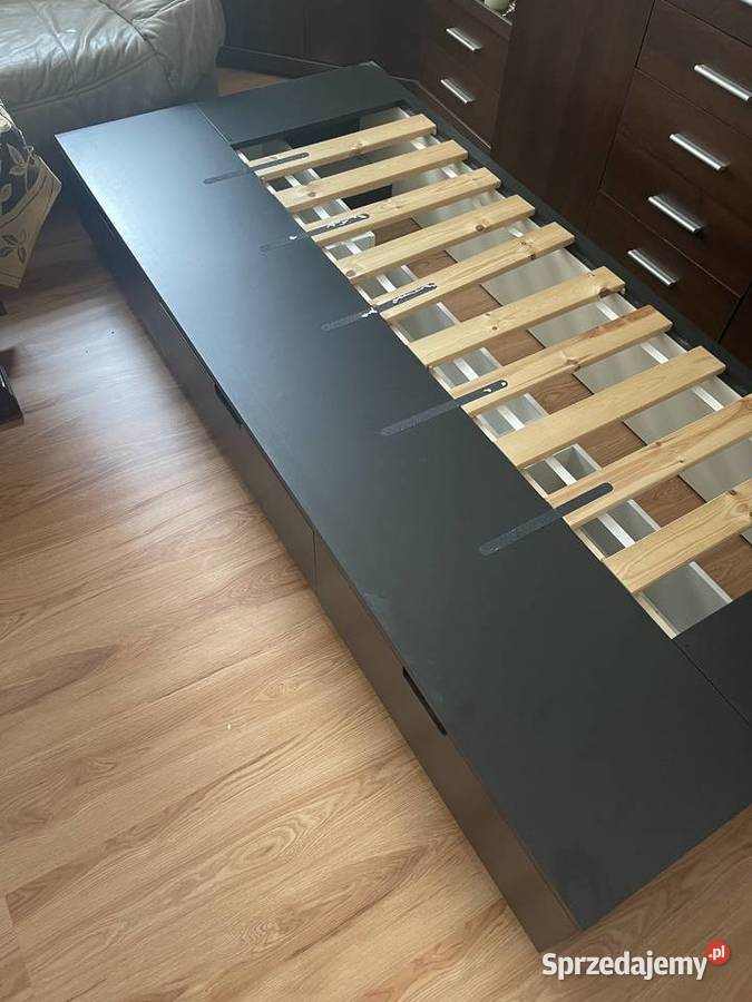 Łóżko NORDLI IKEA 200x90 z trzema szufladami śląskie Częstochowa