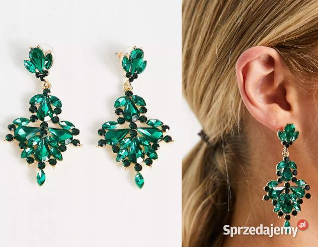 ASOS Bogato zdobione kolczyki wieczorowe z Dla kobiet Dodatki Kraków