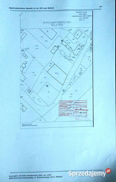 Działka budowlana Szawałd