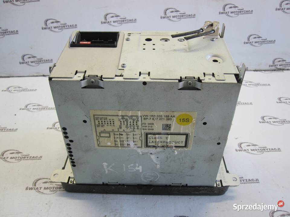 VW GOLF VI 09r radio CD 1K0035186AA 7647201360 Sprzęt audio fabryczny Kielce