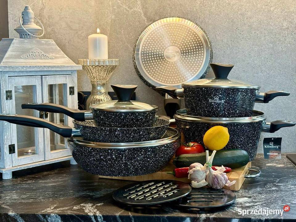 Zestaw garnków kompletny czarny 279zl zachodniopomorskie