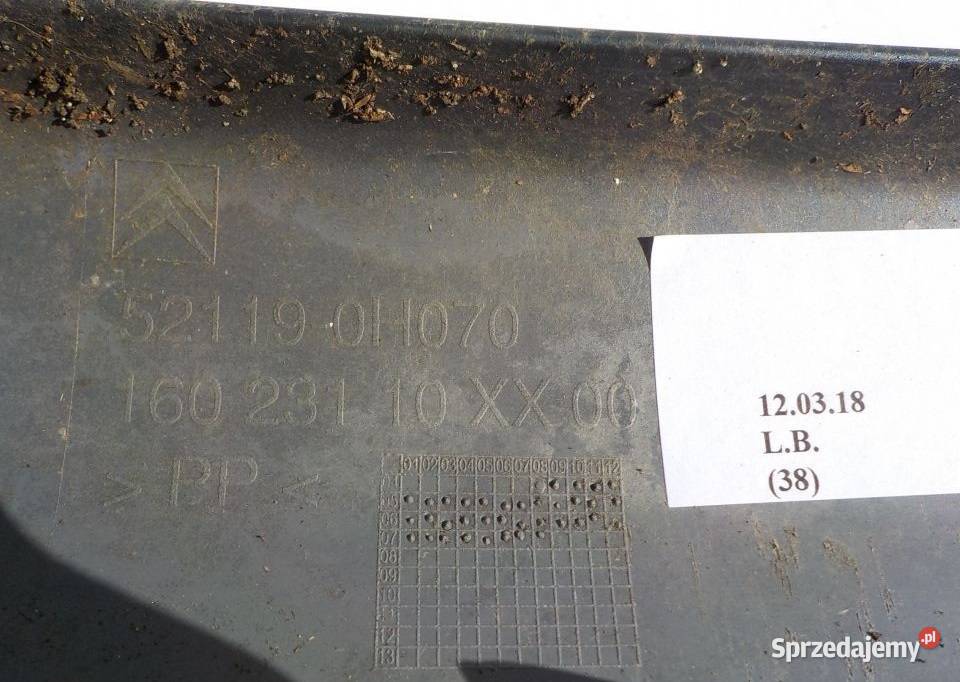 ZDERZAK PRZEDNI PRZÓD CITROEN C1 0514 521190H070 Nowy Tomyśl