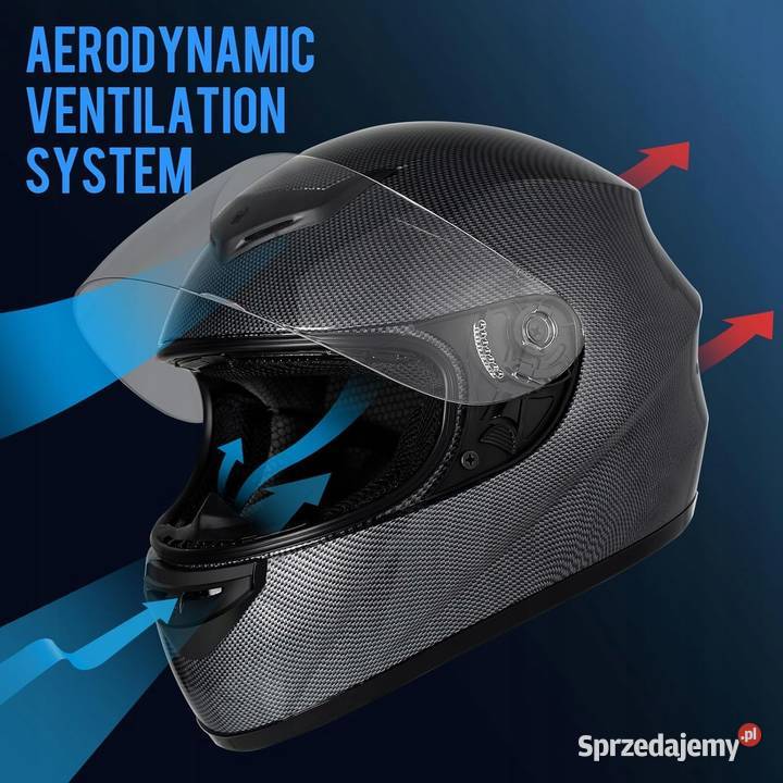 Favoto Kask motocyklowy integralny dorosłych XL Myszyniec