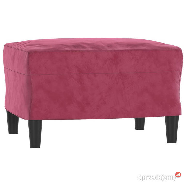 Podnóżek czerwone wino 60x50x41 aksamit WM349297 Warszawa