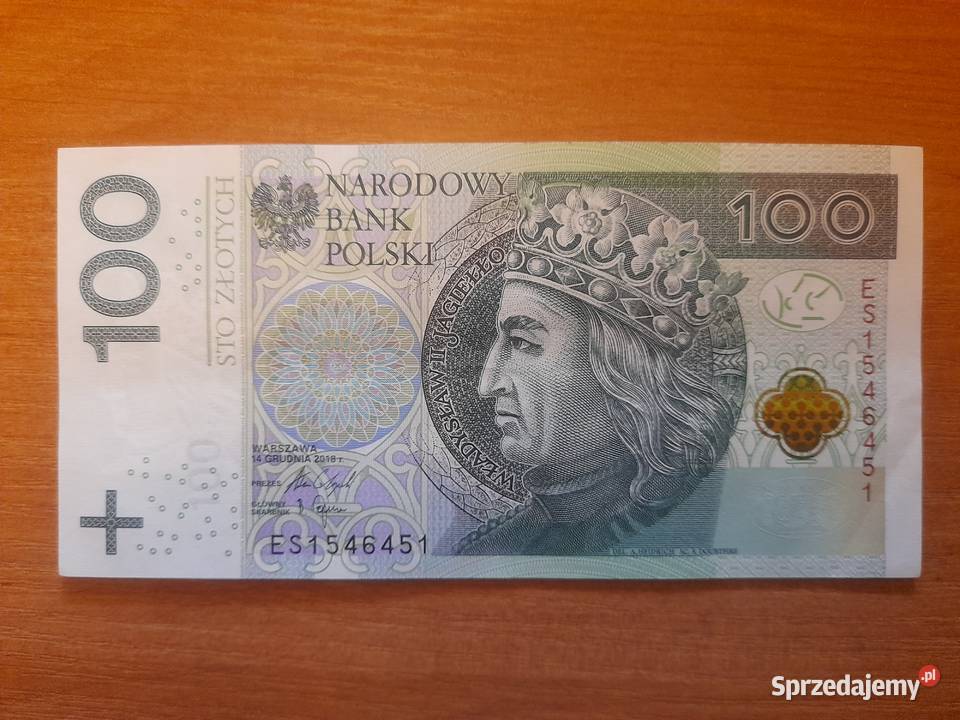 Banknot kolekcjonerski o nominale 100 ES1546451 Oleśnica
