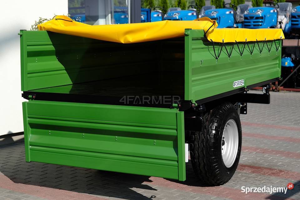 Przyczepa rolnicza jednoosiowa 2T z kiprem