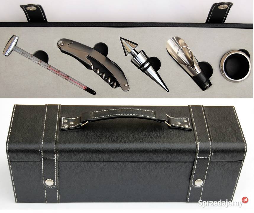 Skrzynka na wino akcesoria winiarskie czarna lubelskie Lublin