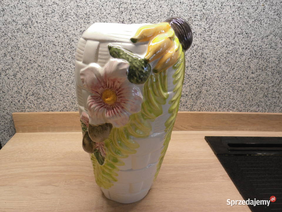 Wazon ceramiczny wypukłe zdobienia Raszków