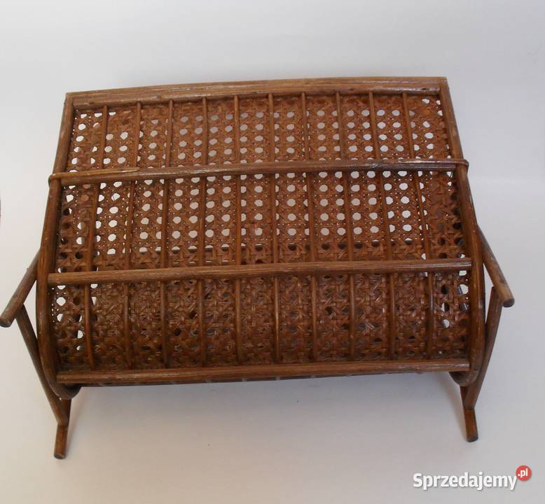 Gazetnik Wiklina lata 70 te Vintage odcienie brązowego mazowieckie Warszawa sprzedam