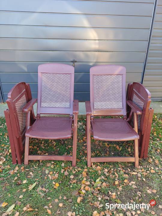 Komplet krzeseł ogrodowych regulowanych Aleksandrów Łódzki