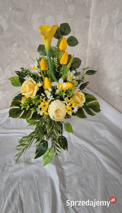 Dekoracja stroik kompozycja na cmentarz Komplet Kompozycje kwiatowe