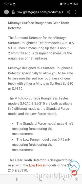 Detektor chropowatosciomuerza Elbląg