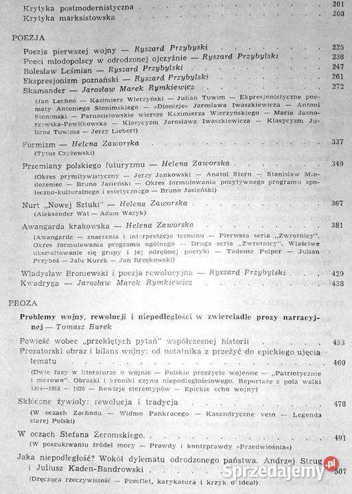 Literatura Polska 19181975 Tom 1 19181932 Praca Chełm