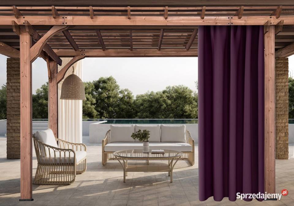 ZASŁONY OGRODOWE WODOODPORNE 155x200 TUNEL taras
