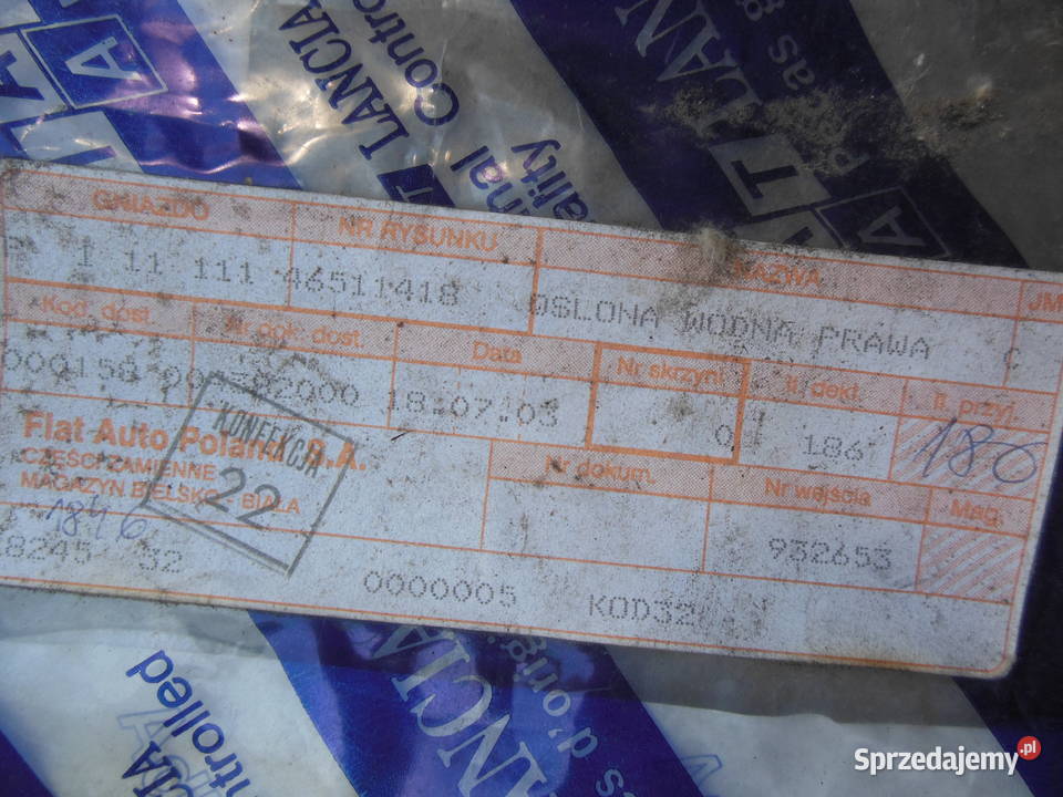 46511418 WYGŁUSZENIE DRZWI PRZÓD FIAT SEICENTO Kozy