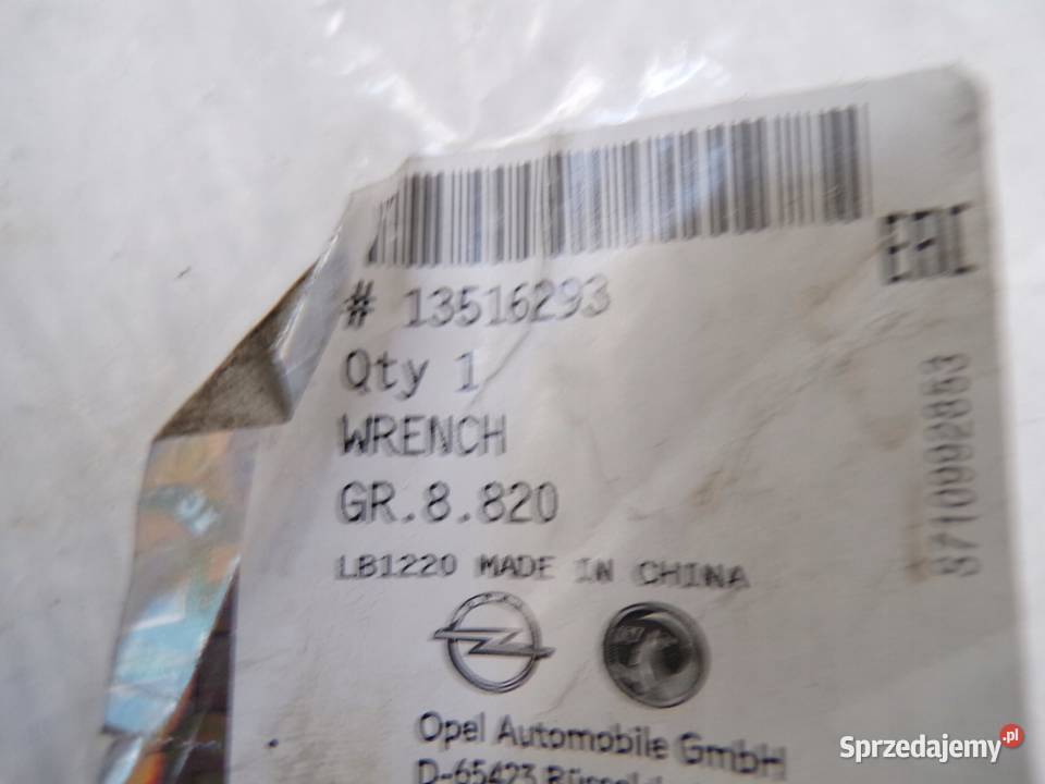 KLUCZ DO KOŁA OPEL INSIGNIA B II NOWY ORYGINAŁ Apteczki, gaśnice, trójkąty