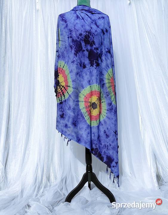 Duża chusta szal tie dye barwiona boho bohemian Szczecin