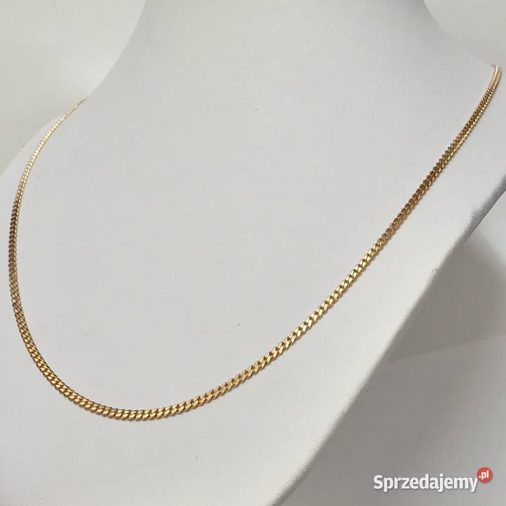 Złoty ŁAŃCUSZEK damski 14K cudowna PANCERKA 50 Naszyjniki Warszawa sprzedam