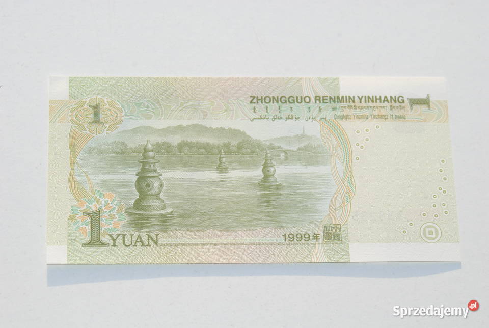 Stary banknot 1 Yuan 1999 Chiny antyk Cieszyn