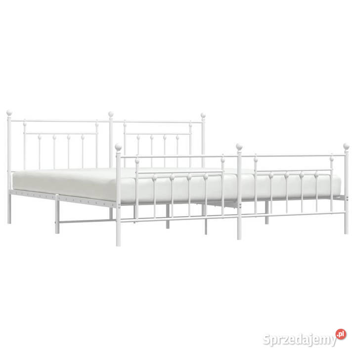 Łóżko Metalowe Białe Rama Łóżka Ze Stelażem sprzedam