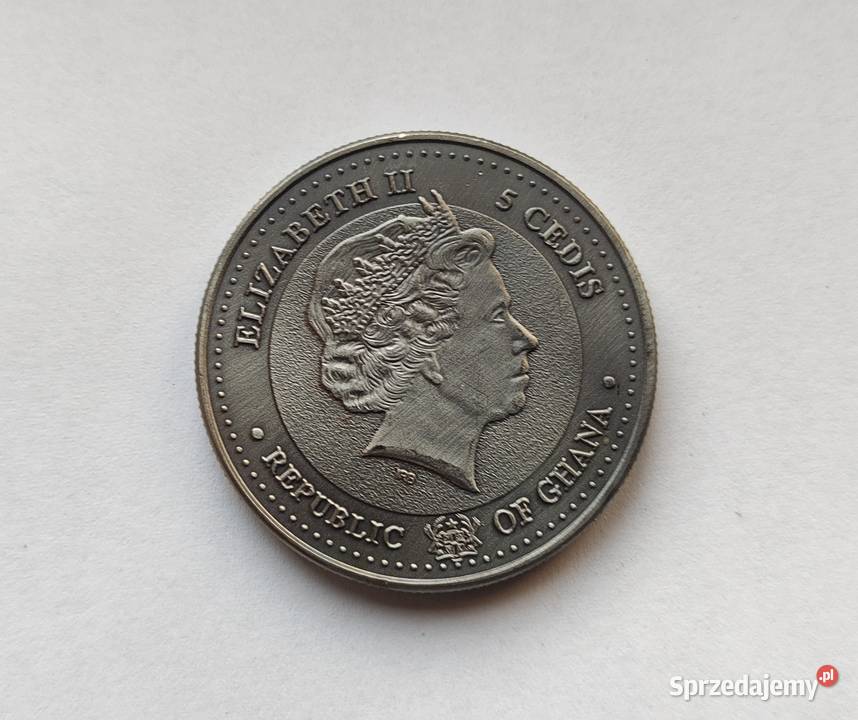 Moneta Ghana 5 Cedis 2017 Struś Pruszków sprzedam