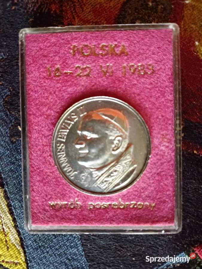 Posrebrzany medal z JP II 1983r