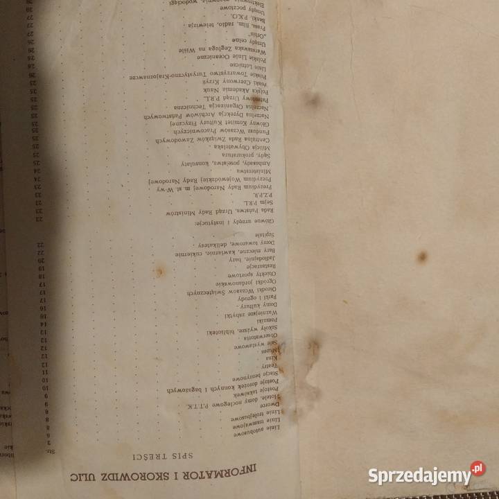 plan Warszawy 1959 r Bukowno sprzedam