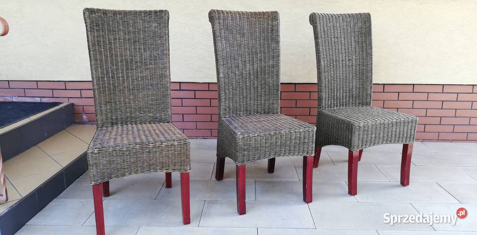 Krzesło rattanowe wiklinowe krzesła do stołu mazowieckie