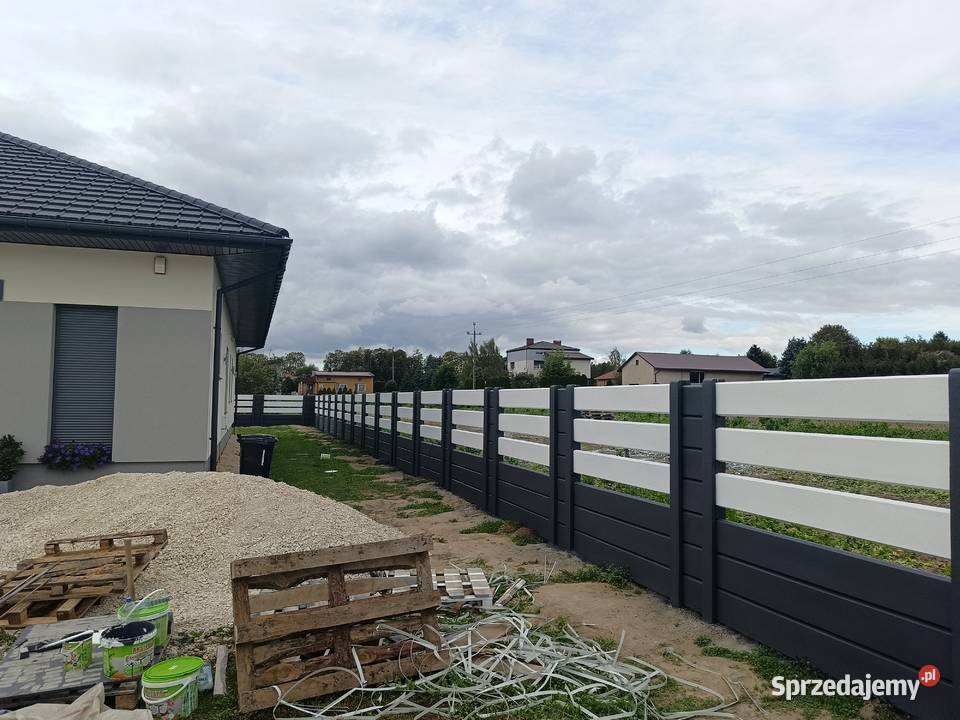 Nowoczesne ogrodzenie betonowe Glinnik