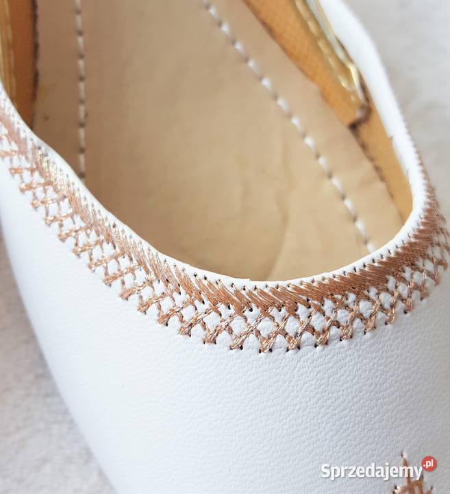 Nowe buty białe balerinki indyjskie khussa boho Szczecin