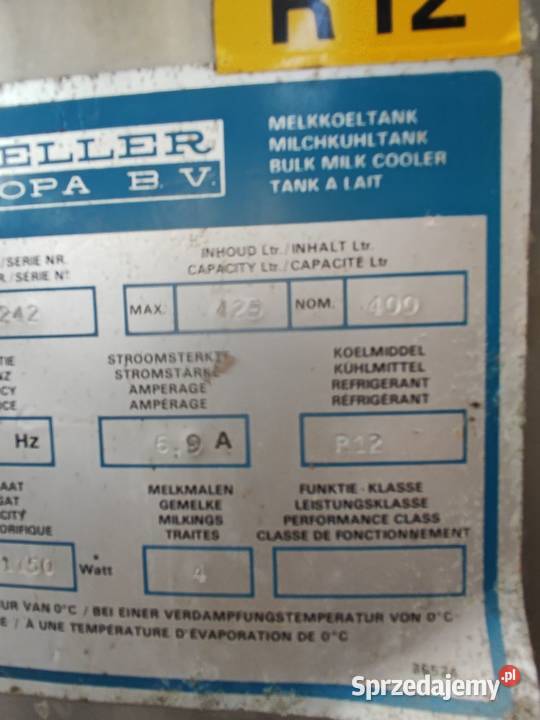 Zbiornik do mleka schładzalnik Paradyż