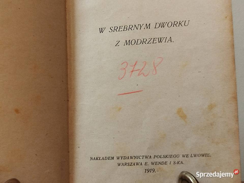 Książka przedwojenna W srebrnym dworku z Antykwariat Szczecin sprzedam