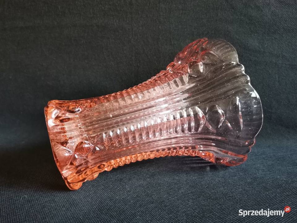 Stary duży różowy wazon HSG Ząbkowice design PRL śląskie Katowice