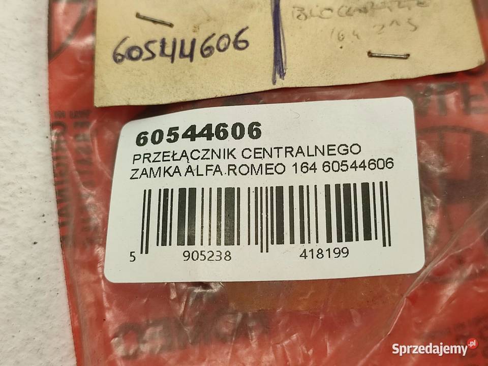 PRZEŁĄCZNIK CENTRALNEGO ZAMKA ALFA ROMEO 164 sprzedam
