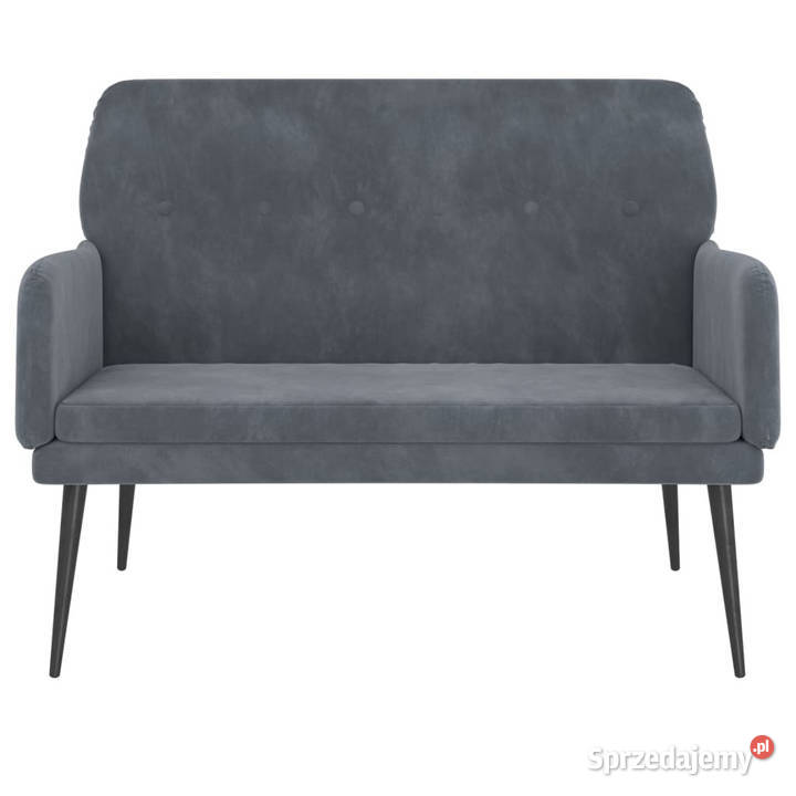 Ławka ciemnoszara 108x79x79 tapicerowana Krzesła mazowieckie