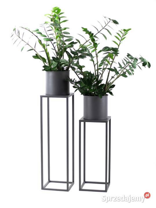 Kwietnik Metalowy Stojak METALLO 80 szary LOFT Sobienie-Jeziory