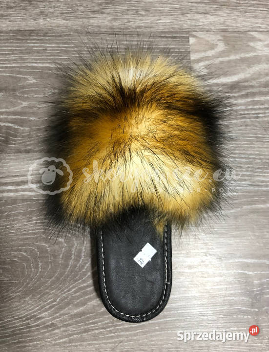 Pantofle klapki futrzaki ze sztucznym futerkiem małopolskie Szaflary