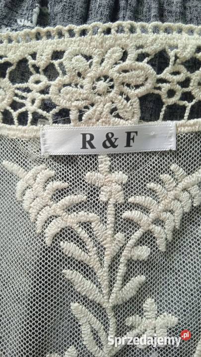 PIĘKNA KAMIZELKA Z BAWEŁNIANEJ KORONKI RF r 42 Rozmiar 42(XL) Piła