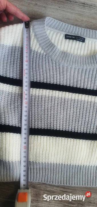 Sweter w paski Shein M Wkładane przez głowę Leżajsk