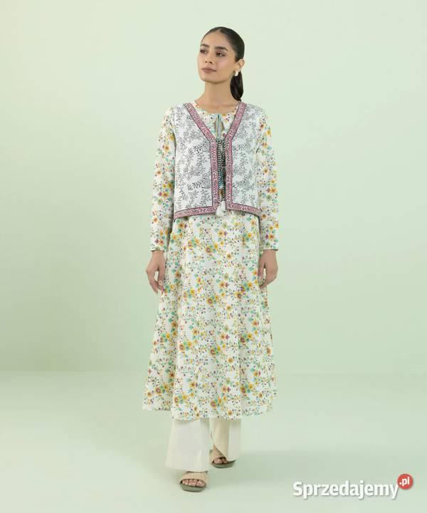 Biała kamizelka XL 42 bawełna Orient Indie etno Szczecin sprzedam